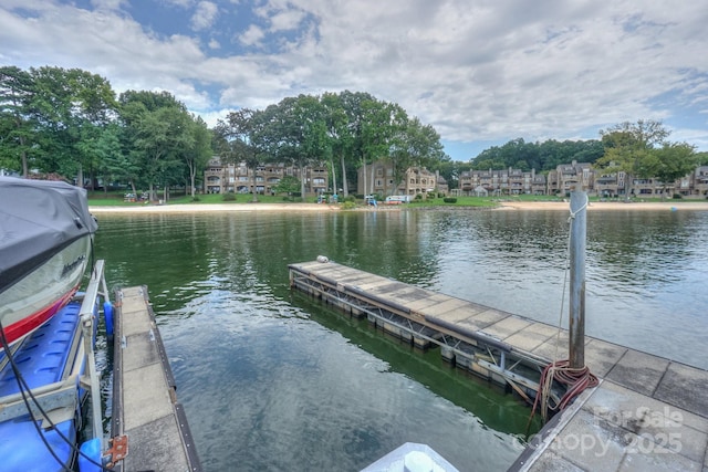405 NW Dr, Davidson, NC 28036 - view of dock featuring a water view