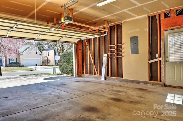 garage featuring electric panel