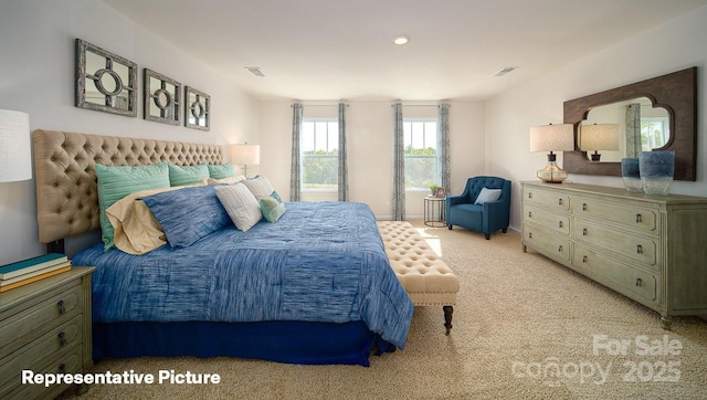 view of carpeted bedroom