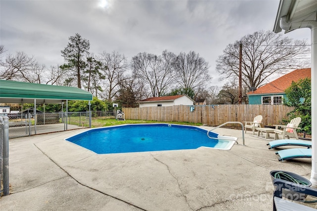 view of pool with a patio