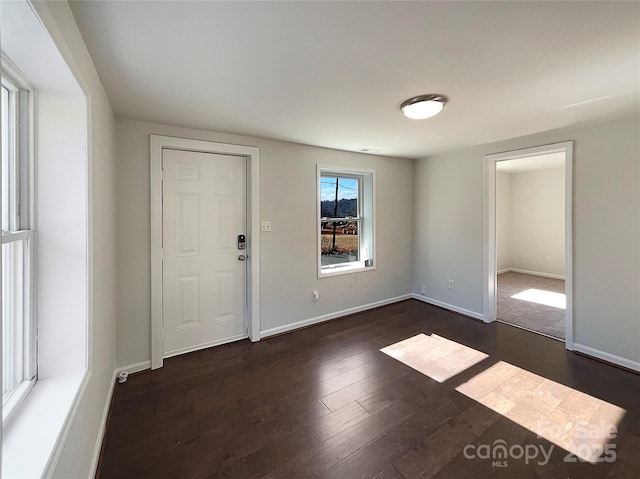 foyer featuring dark hardwood / wood-style flooring