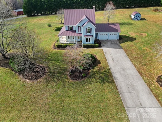 birds eye view of property