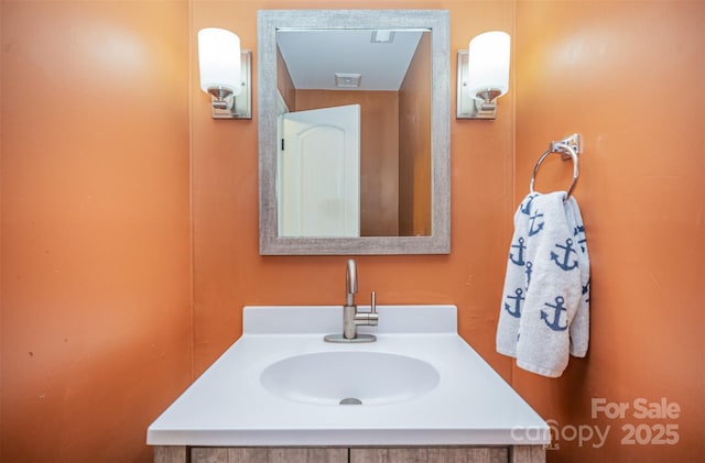 bathroom featuring vanity