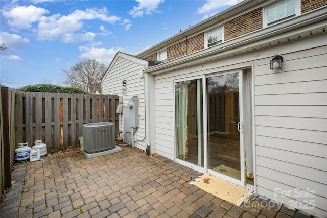 view of patio / terrace with central AC unit