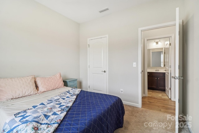 view of carpeted bedroom