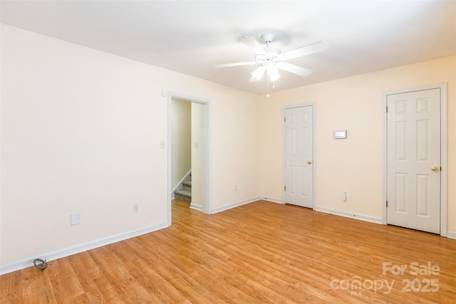 1461 Flintwood Dr, Rock Hill, SC 29732 - spare room featuring ceiling fan and light hardwood / wood-style floors