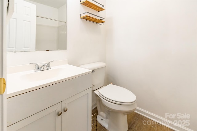 1461 Flintwood Dr, Rock Hill, SC 29732 - bathroom with vanity, hardwood / wood-style floors, and toilet