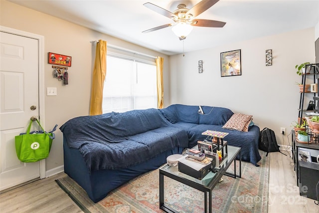 1465 Flintwood Dr, Rock Hill, SC 29732 - living room featuring ceiling fan and light hardwood / wood-style floors