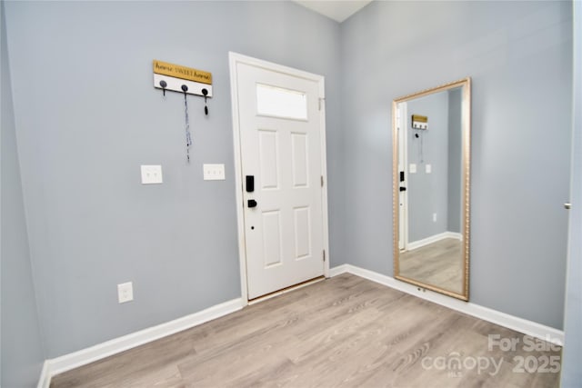 entryway featuring light hardwood / wood-style floors