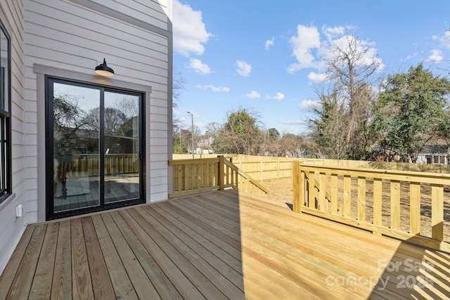 wooden deck with fence