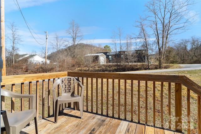 view of wooden deck