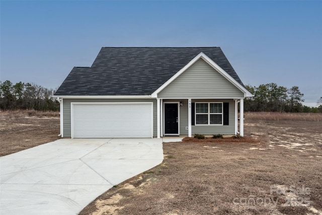 view of front facade with a garage