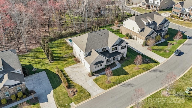 bird's eye view with a residential view