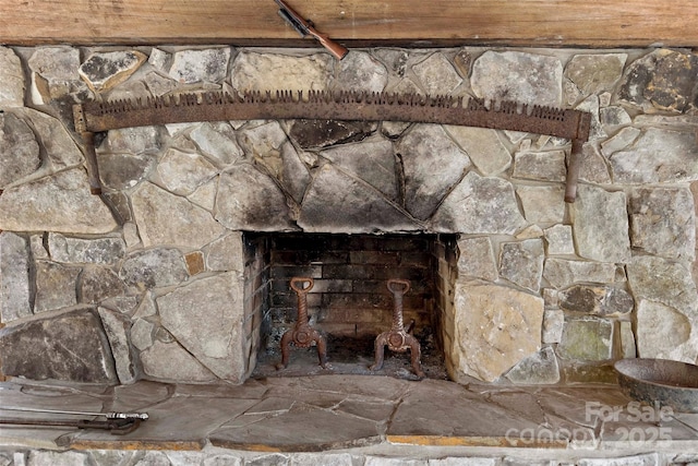 details with a fireplace