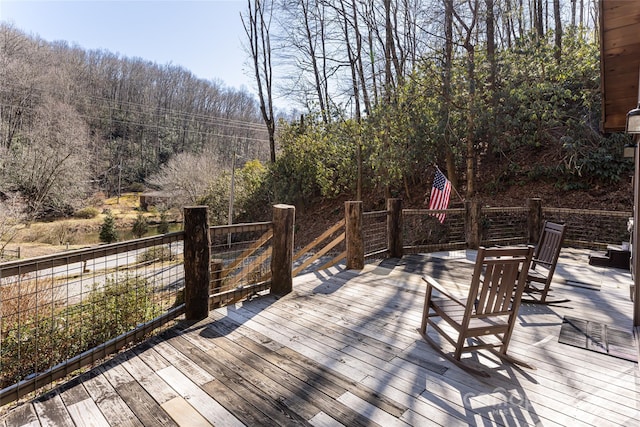 view of wooden terrace