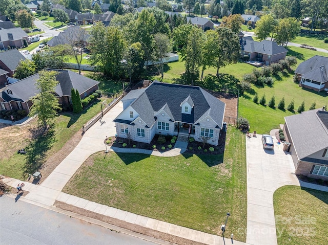 drone / aerial view with a residential view