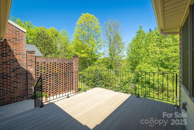 view of wooden deck