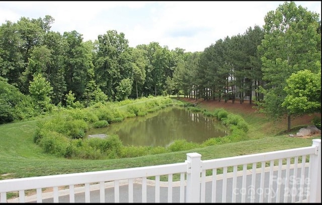 water view with fence