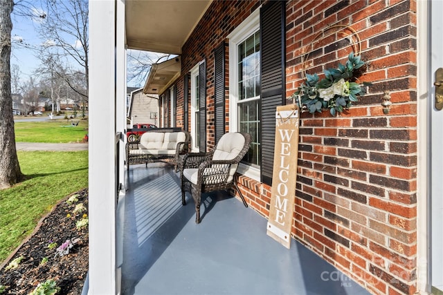 view of patio / terrace featuring covered porch