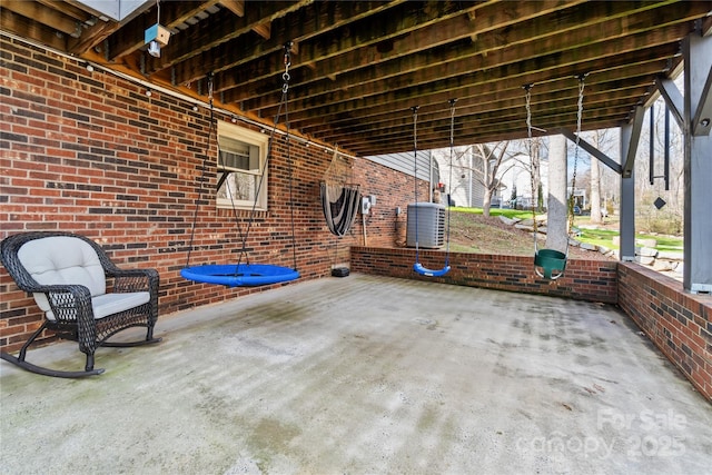 view of patio / terrace featuring central air condition unit