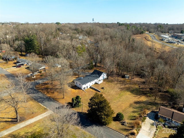 aerial view with a rural view