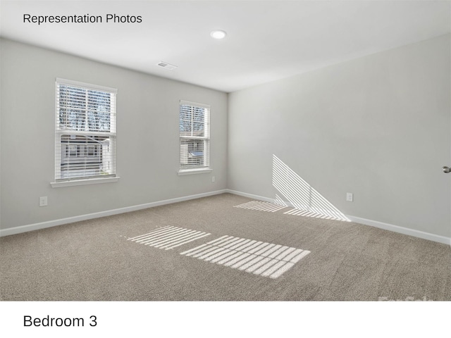 view of carpeted empty room