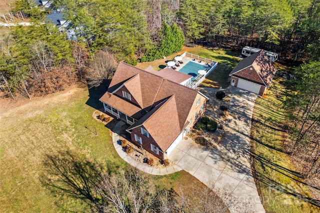 birds eye view of property