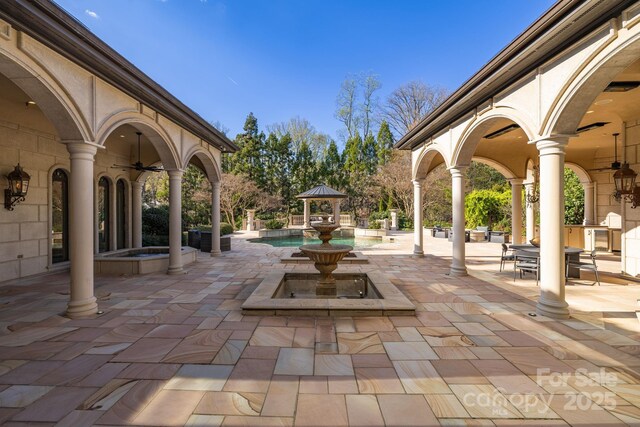 2725 Windsor Rd, Winston Salem, NC 27104 - view of patio / terrace with a ceiling fan and outdoor dining space