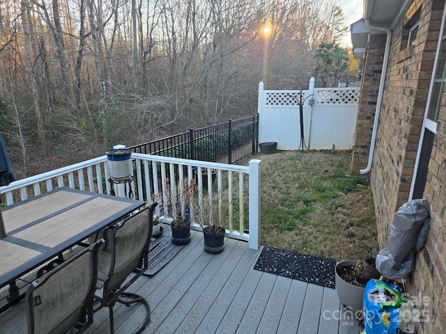 view of wooden deck