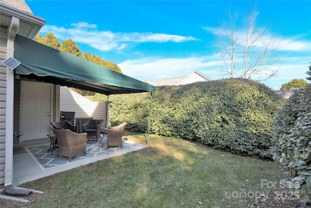 view of yard featuring a patio