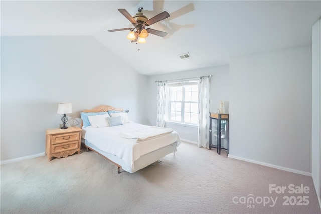 11907 Maria Ester Ct, Charlotte, NC 28277 - bedroom featuring carpet flooring, baseboards, lofted ceiling, and visible vents