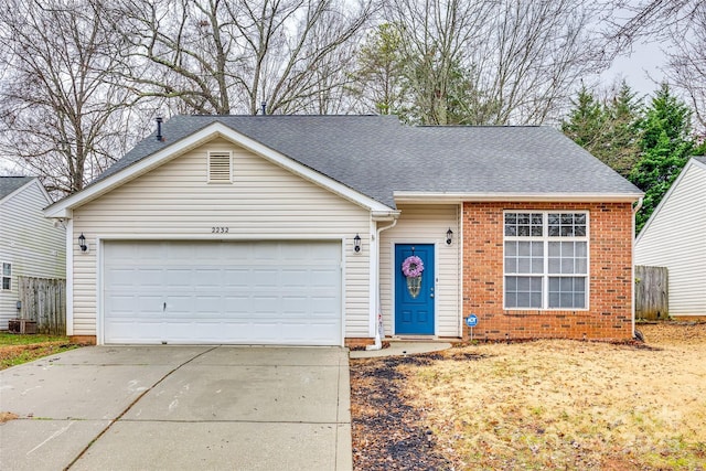 ranch-style house with a garage