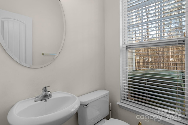 bathroom with sink and toilet