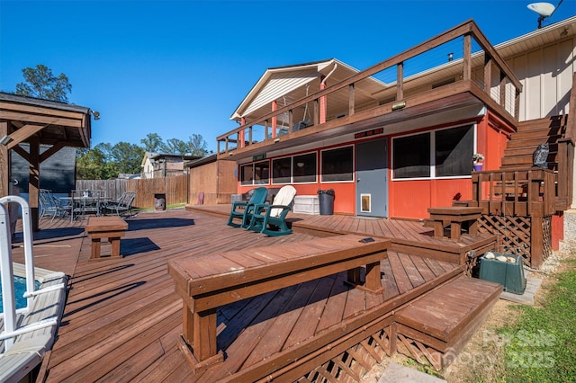 view of wooden terrace