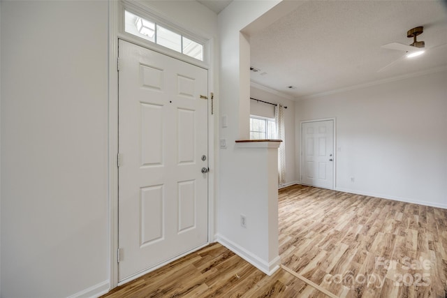 11426 Savannah Creek Dr, Charlotte, NC 28273 - foyer entrance featuring ornamental molding, baseboards, and light wood finished floors