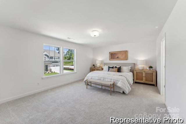 view of carpeted bedroom