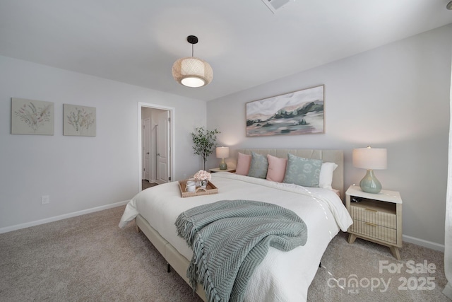 view of carpeted bedroom