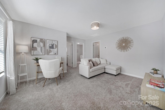 view of carpeted living room