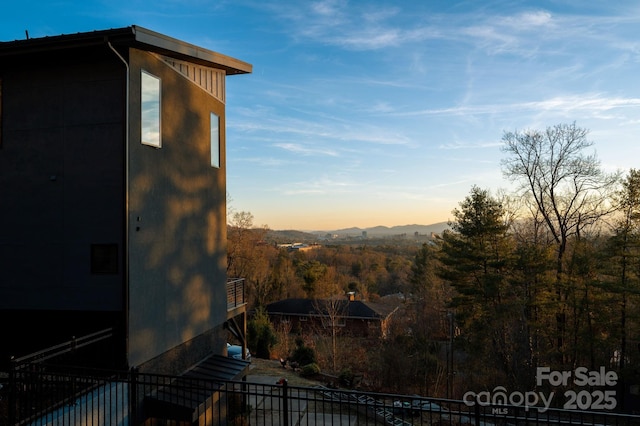 exterior space with a mountain view