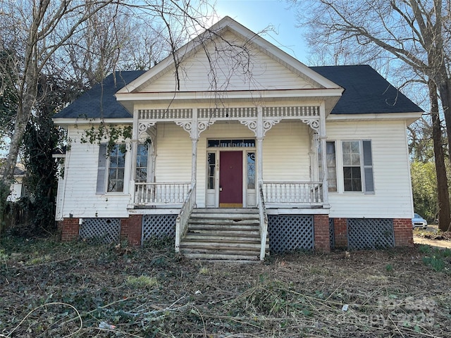 view of front of house with a porch