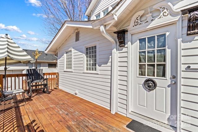 view of wooden deck