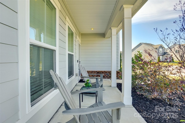 view of patio with covered porch