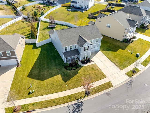 birds eye view of property featuring a residential view