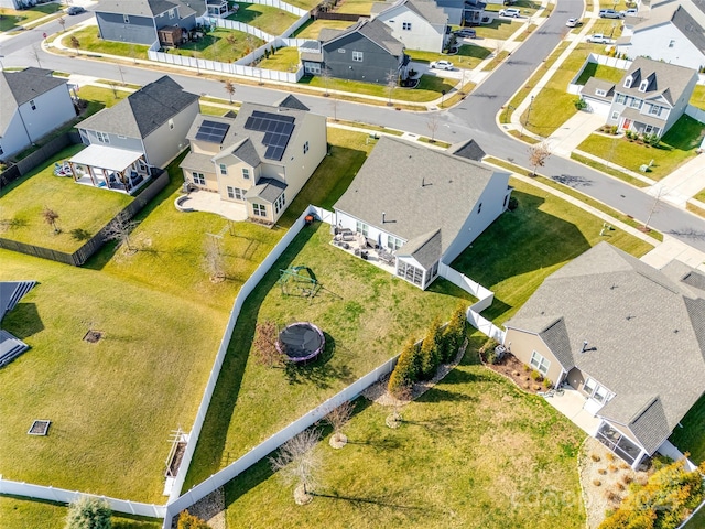 bird's eye view featuring a residential view