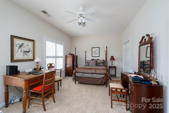 view of carpeted bedroom