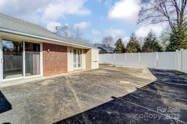 view of patio / terrace with a fenced backyard