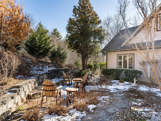 view of snowy yard