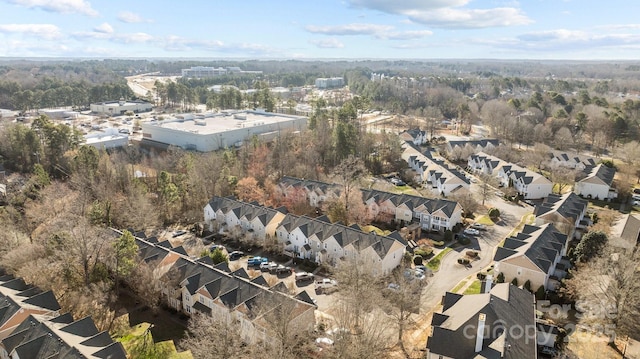 aerial view with a residential view