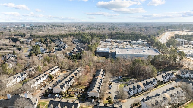 drone / aerial view with a residential view