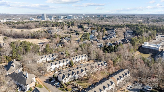 aerial view with a residential view